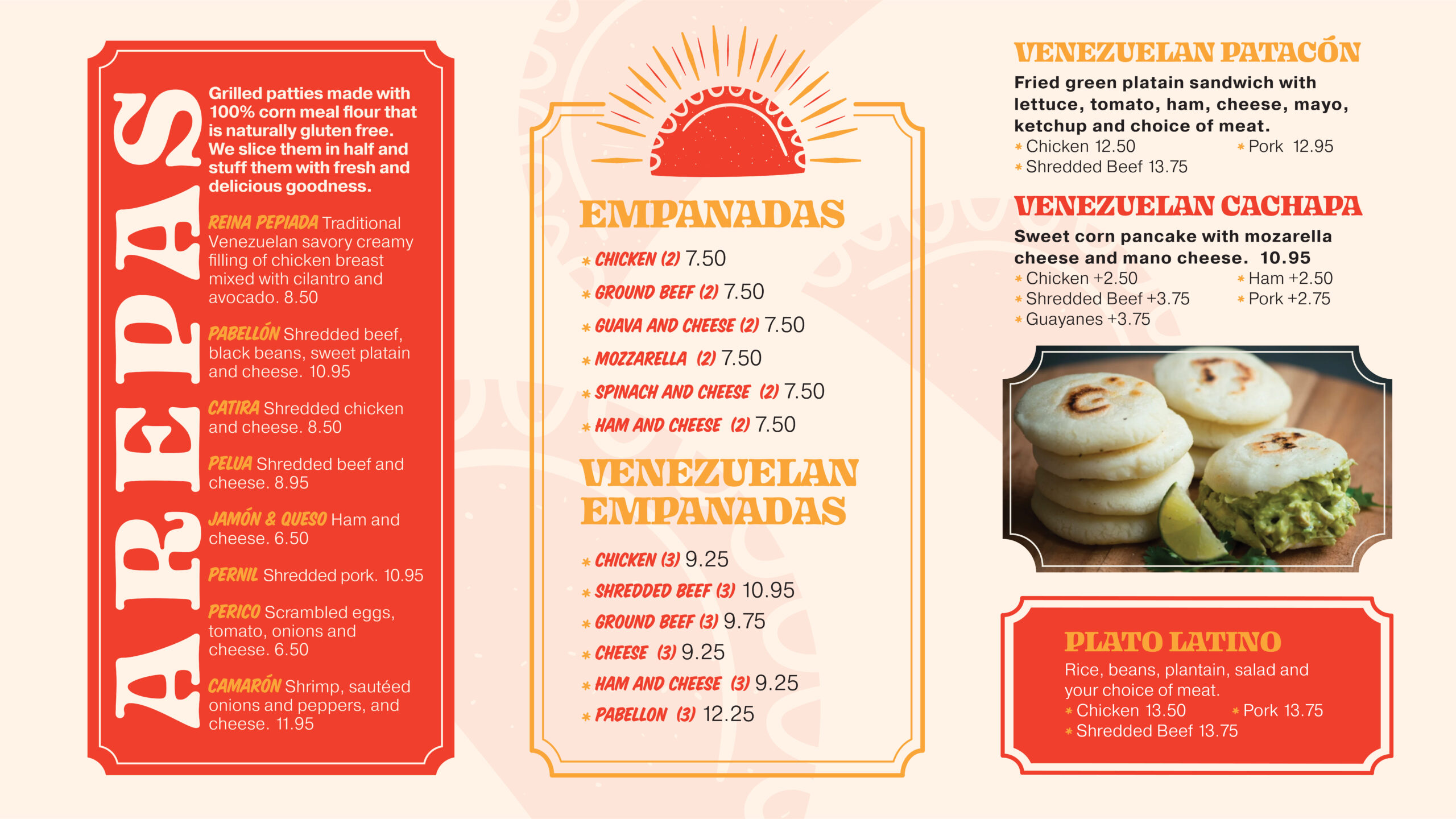 Empanada nirvana menu